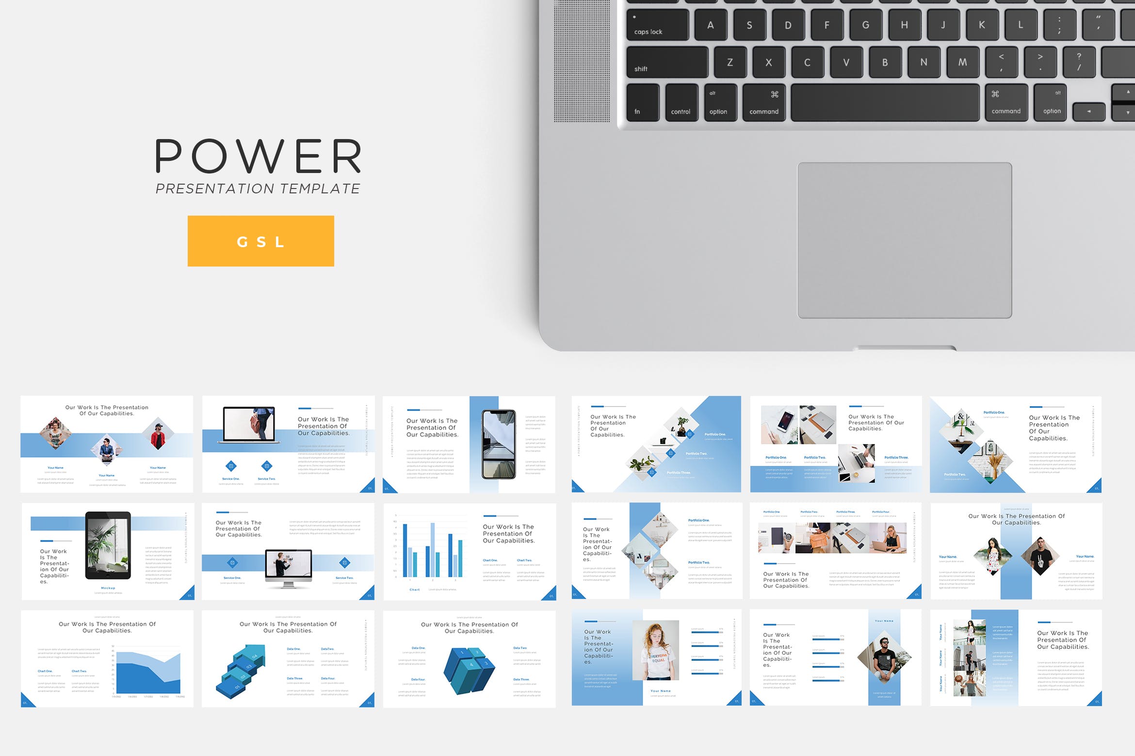 互联网+创业公司路演16设计素材网精选谷歌演示模板 Power – Technology Google Slides Template插图