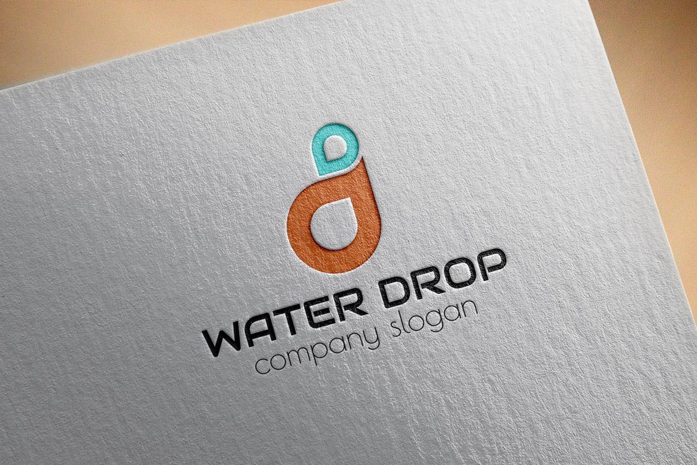 水滴几何图形创意Logo设计素材库精选模板 Water Drop Creative Logo Template插图(2)