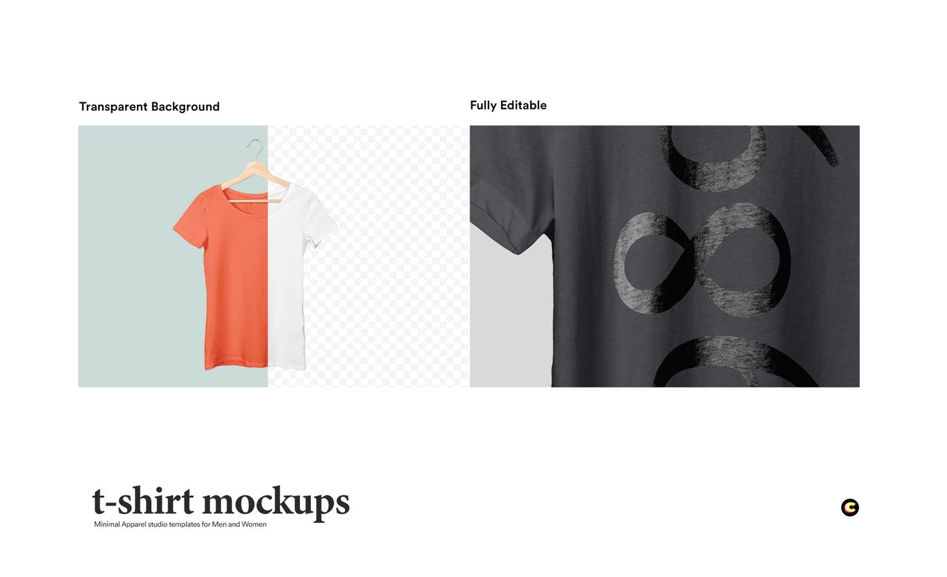 经典晾挂式T恤设计效果图样机普贤居精选模板集 T-Shirt Mock-Up Set插图(4)