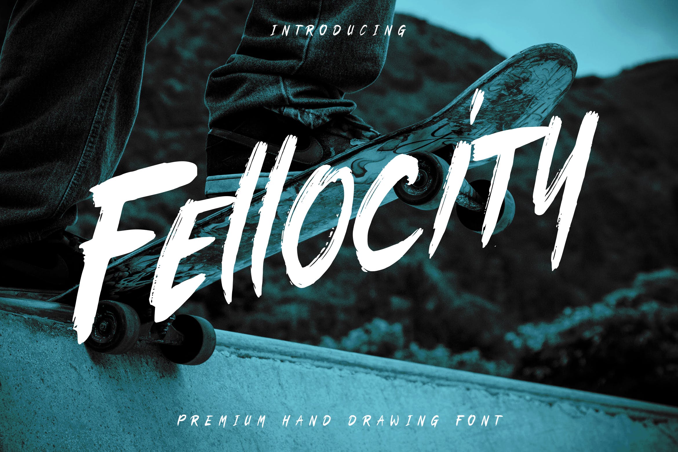 城市生活方式设计英文装饰笔刷字体素材天下精选 Fellocity – Urban Brush Font插图