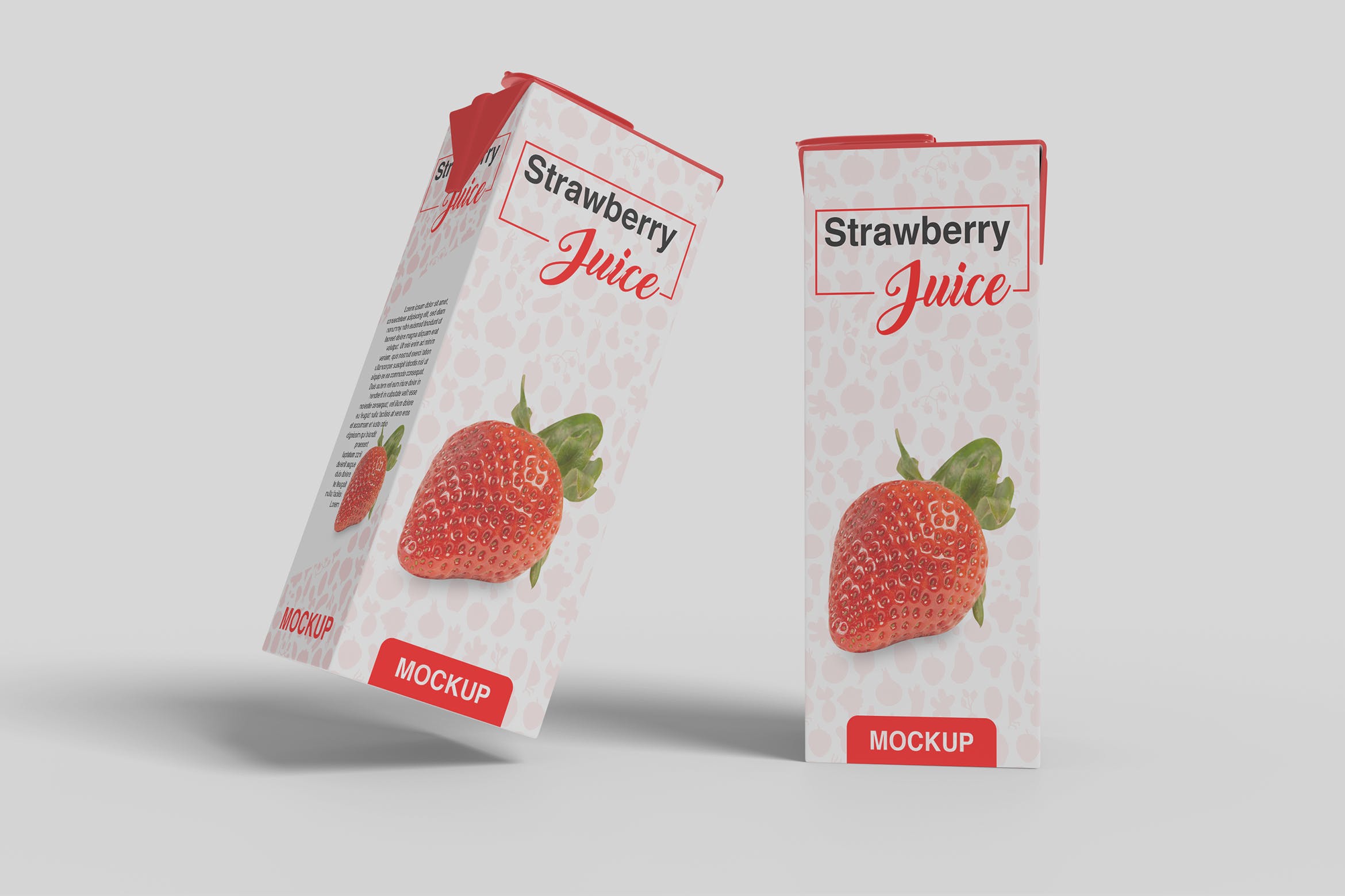 果汁盒包装外观设计素材库精选模板 Juice Box Mockup插图