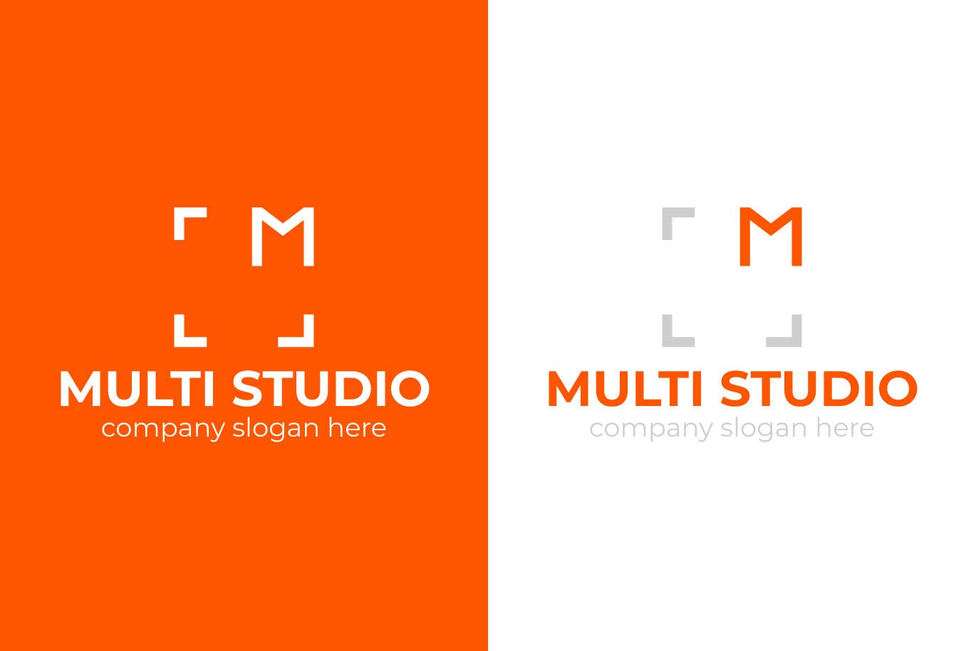 字母M创意图形企业品牌Logo设计素材库精选模板 Letter Based Business Logo Template插图(1)