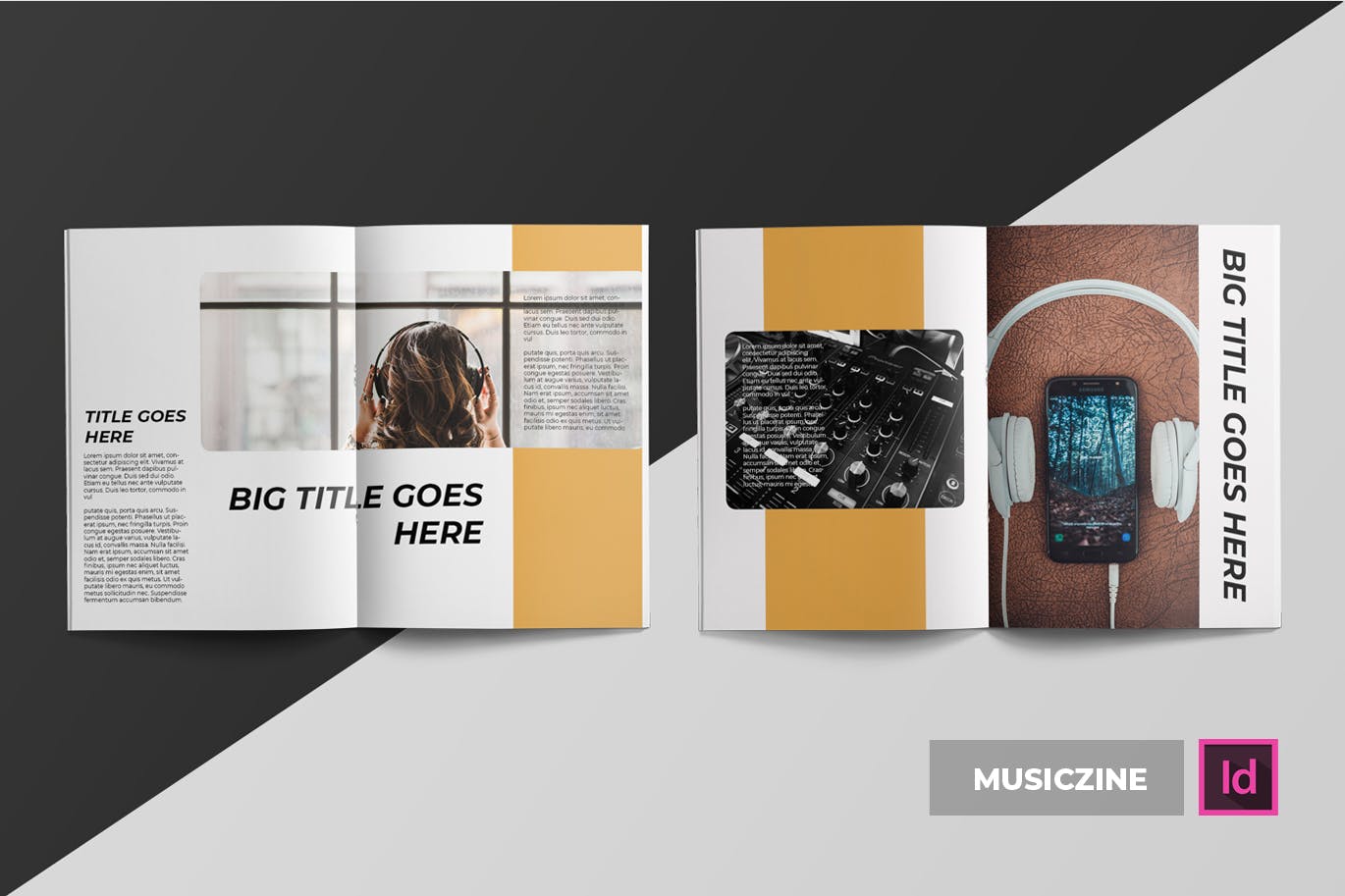 音乐主题专业普贤居精选杂志排版设计INDD模板 Musiczine | Magazine Template插图(3)