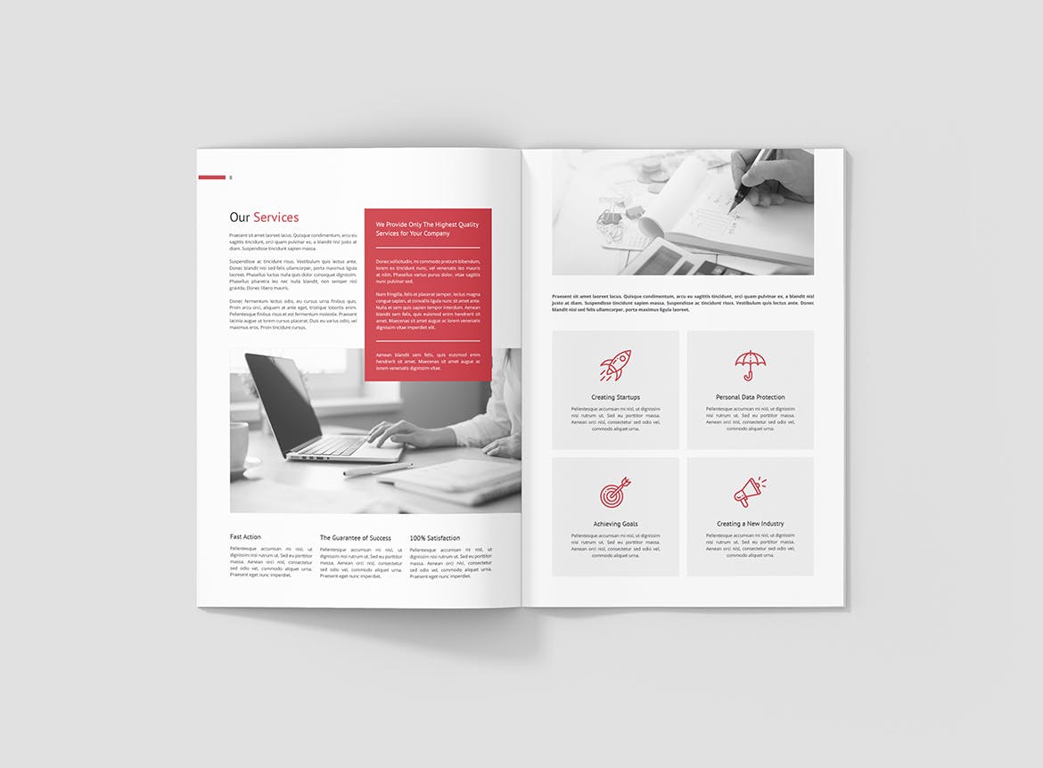 高档企业宣传/年度报告企业画册设计模板 Business Marketing – Company Profile插图(5)