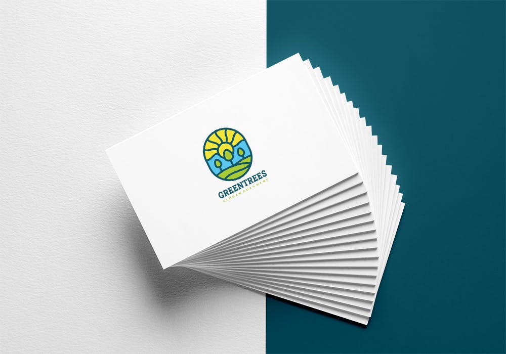 环保绿色自然简约图形Logo设计素材中国精选模板 Green Nature Logo插图(3)