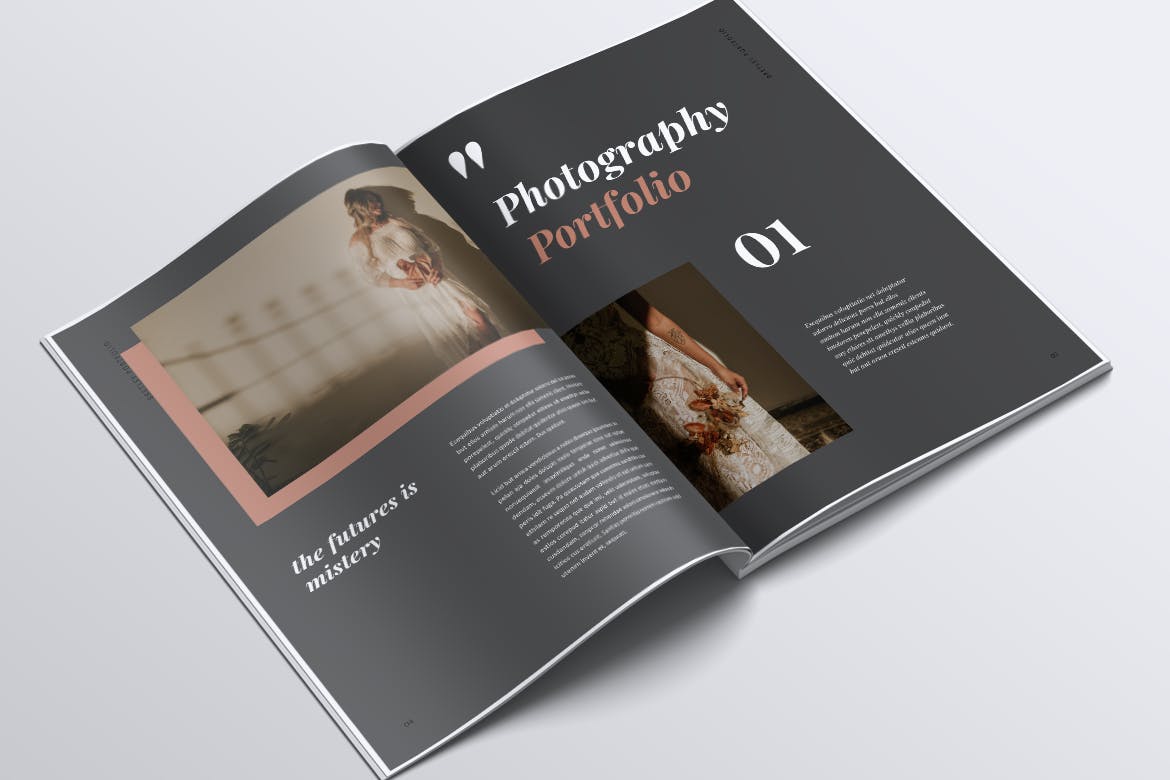 创意摄影作品集/照片画册设计模板 BRETLEY Creative Photography Portfolio Brochures插图(2)