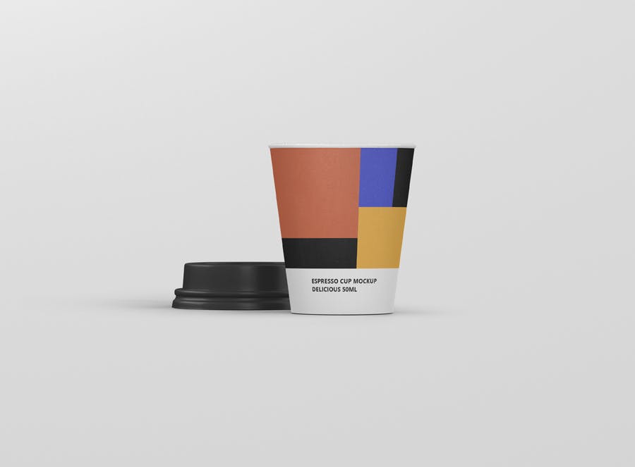 浓缩咖啡杯一次性纸杯素材库精选 Espresso Coffee Cup Mockup插图(1)