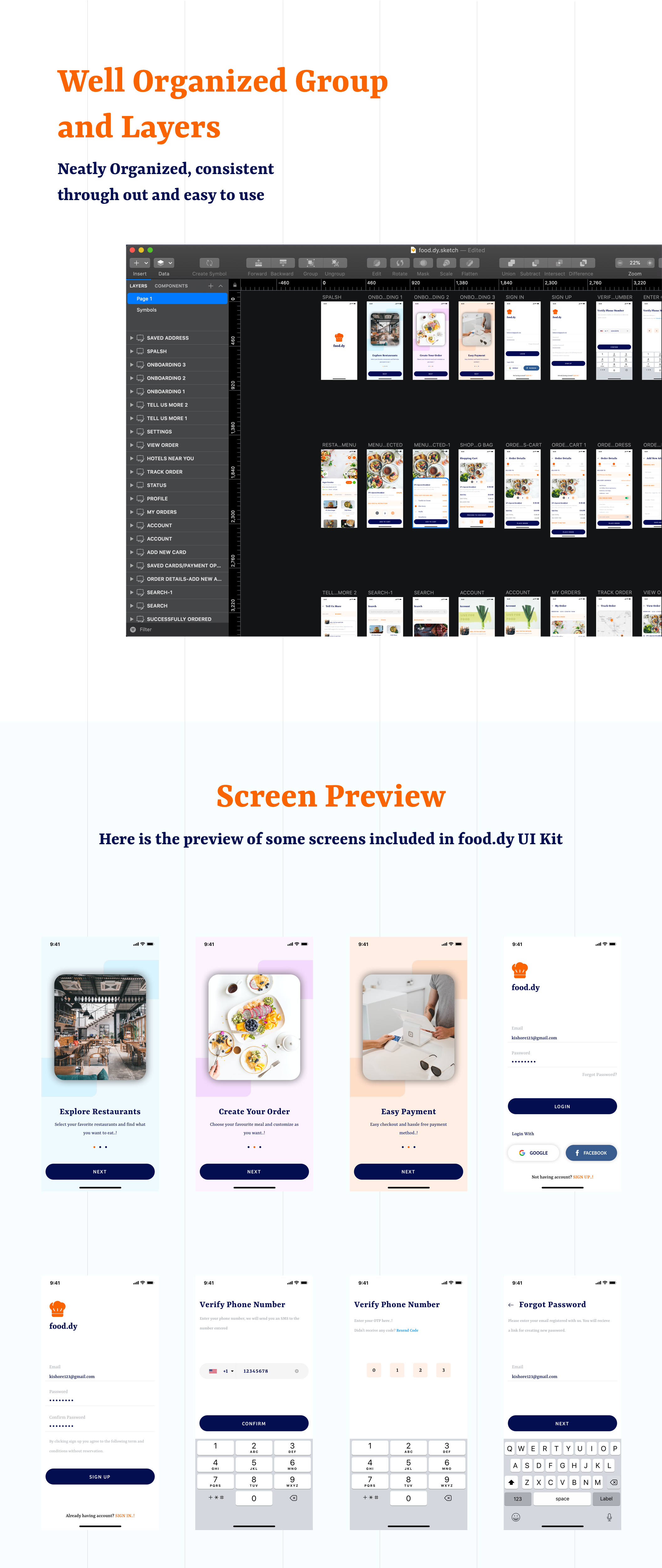 16设计网下午茶：食品配送/送餐主题App  iOS UI设计16设计网精选套件[Sketch]插图(1)