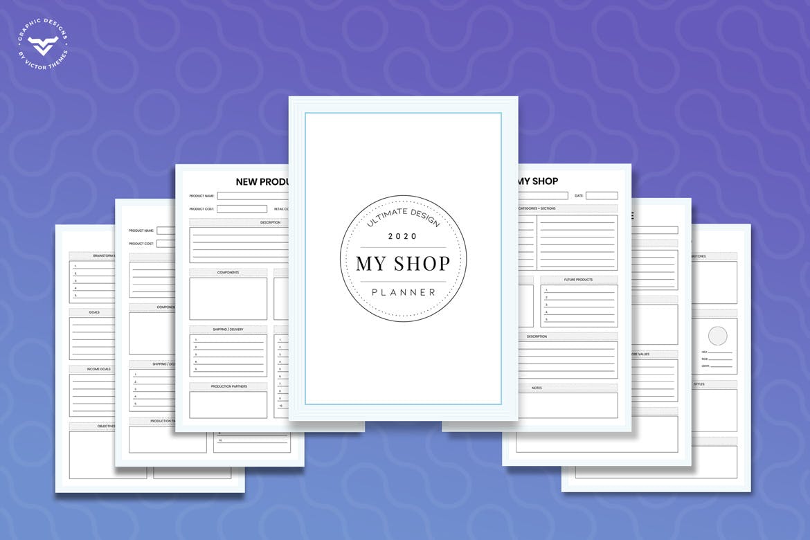 店铺策划书策划方案设计模板 Shop Planner插图(1)