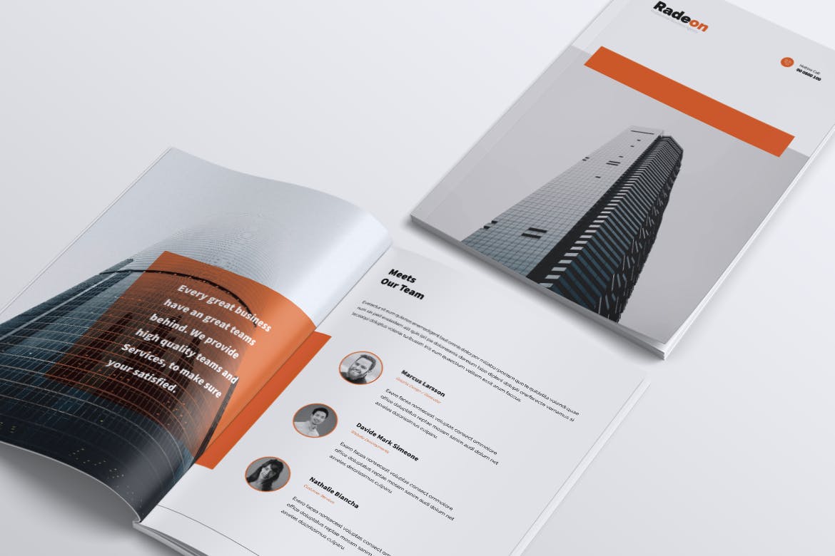 创意代理公司简介宣传画册&服务手册设计模板 RADEON Creative Agency Company Profile Brochures插图(3)