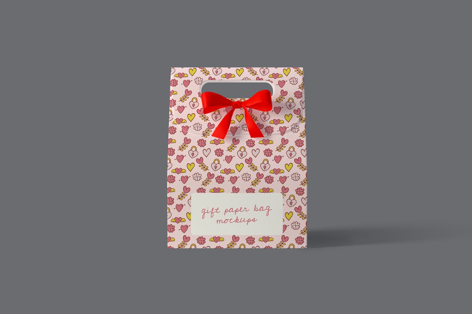 礼品纸袋外观设计图素材库精选模板 Gift Paper Bag Mockups插图(1)