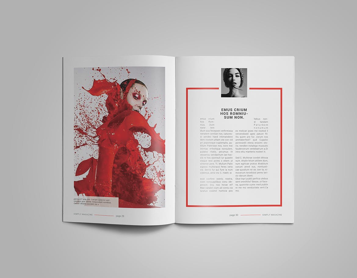 人物采访人物专题素材库精选杂志排版设计InDesign模板 InDesign Magazine Template插图(13)