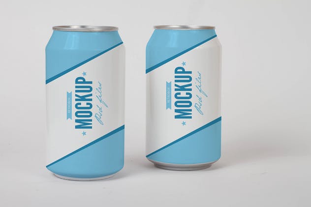 碳酸饮料易拉罐外观设计素材库精选模板 Drink Soda Can Mock Up插图(3)