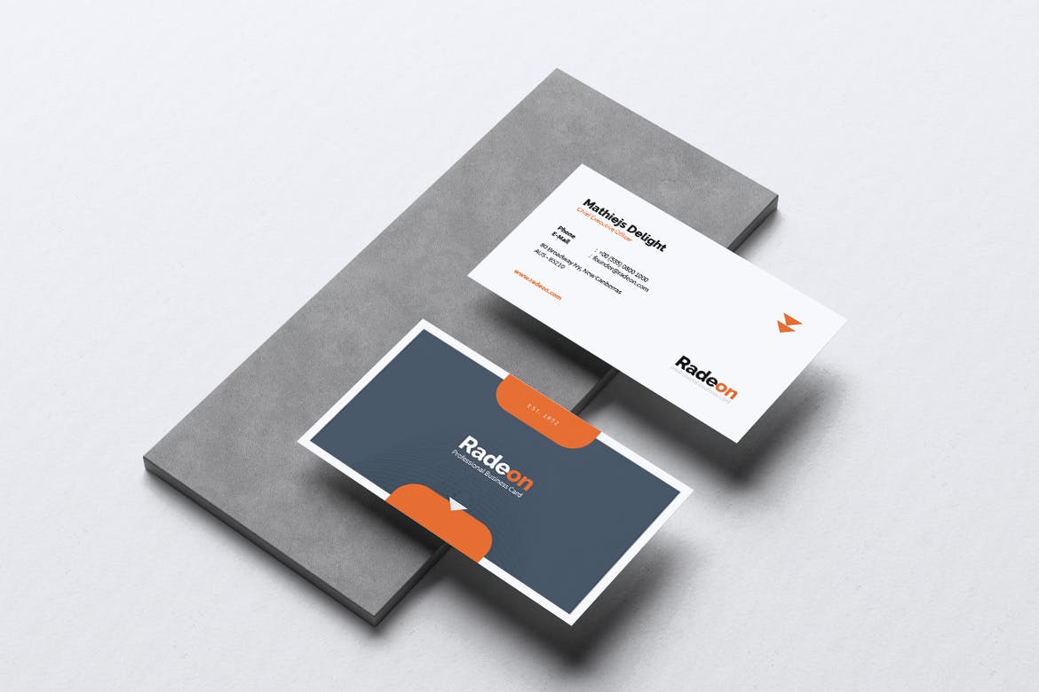 创意代理公司宣传单和素材库精选名片模板 RADEON Creative Agency Flyer & Business Card插图(2)