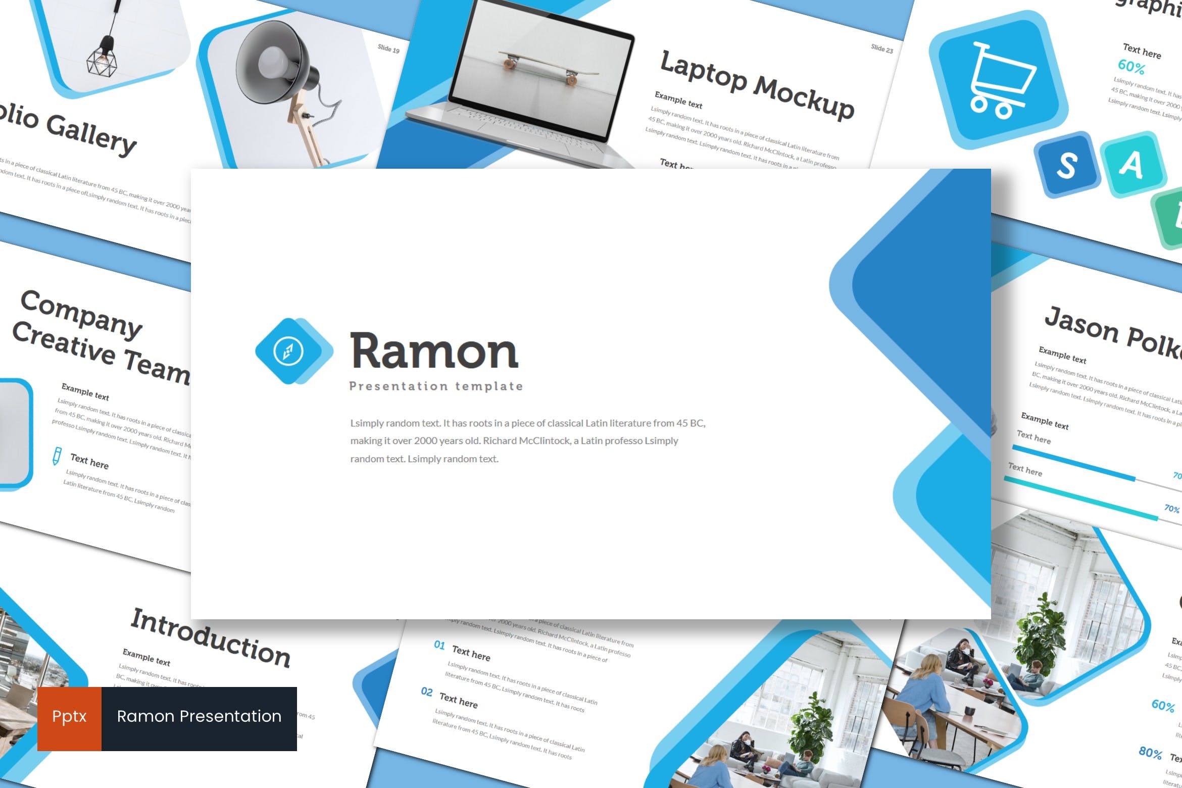 室内设计品牌宣传亿图网易图库精选PPT模板 Ramon – Powerpoint Template插图