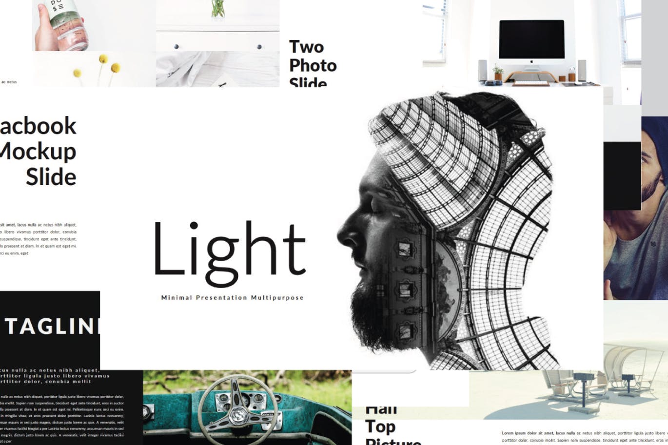 创意设计服务商企业资料素材库精选PPT模板 Lights | Powerpoint Template插图