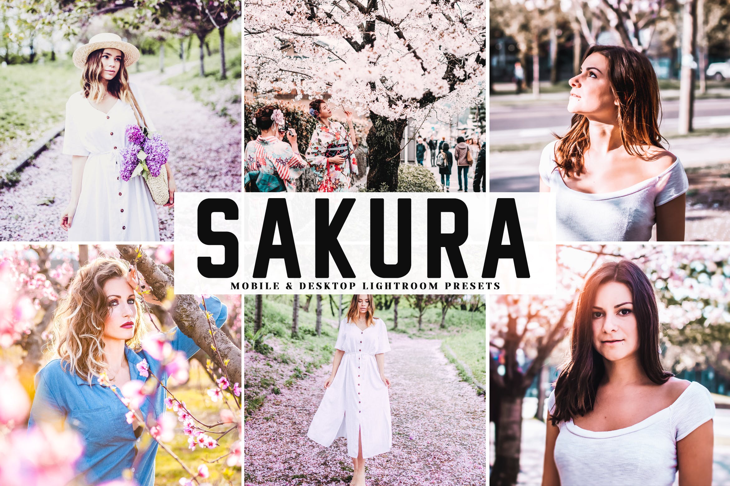 低饱和度柔和色调照片调色滤镜16图库精选LR预设 Sakura Mobile & Desktop Lightroom Presets插图