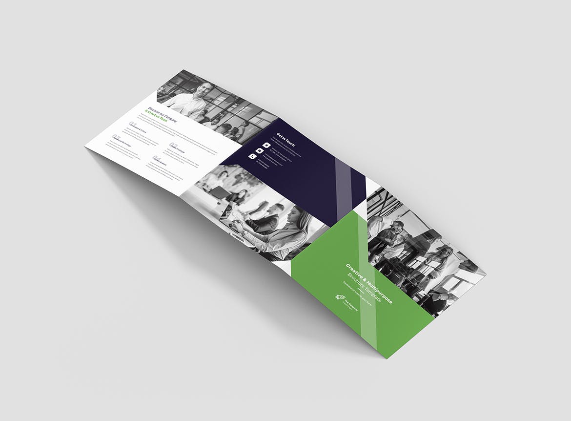 创意多用途三折宣传单设计模板 Brochure – Creative Multipurpose Tri-Fold Square插图(3)