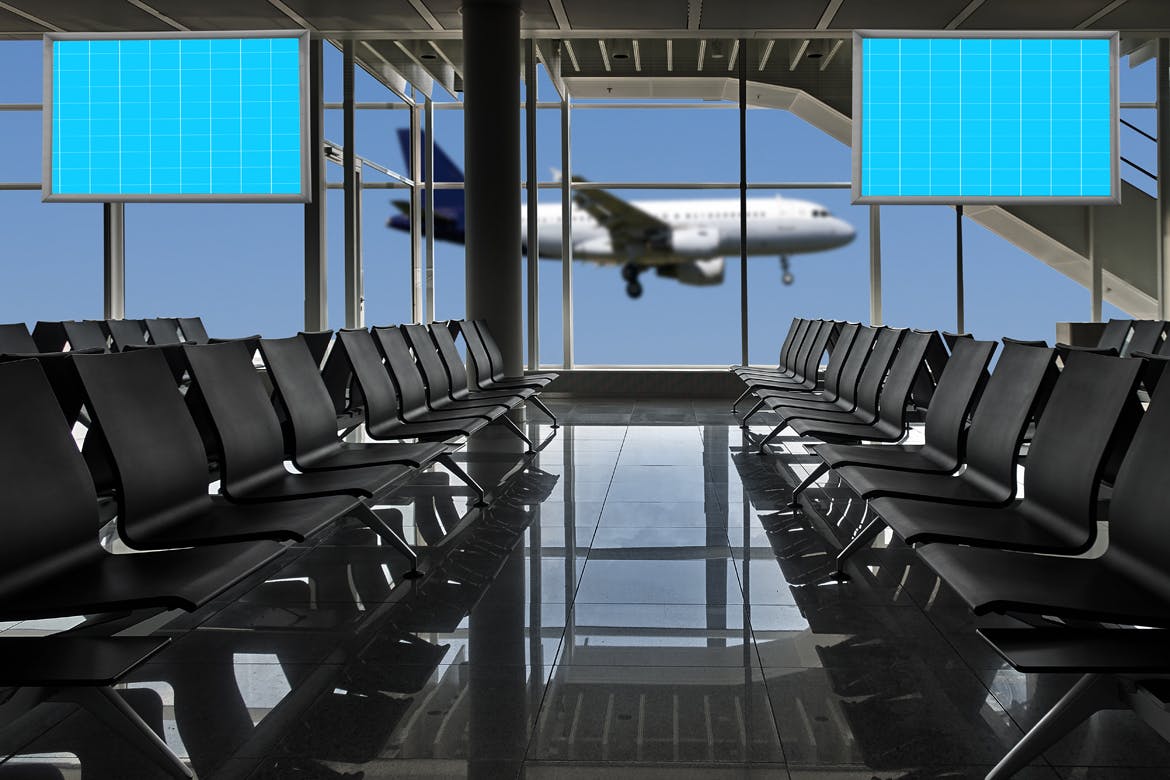 机场航站楼电视屏幕广告设计效果图样机素材库精选v01 Airport_Terminal-01插图(4)