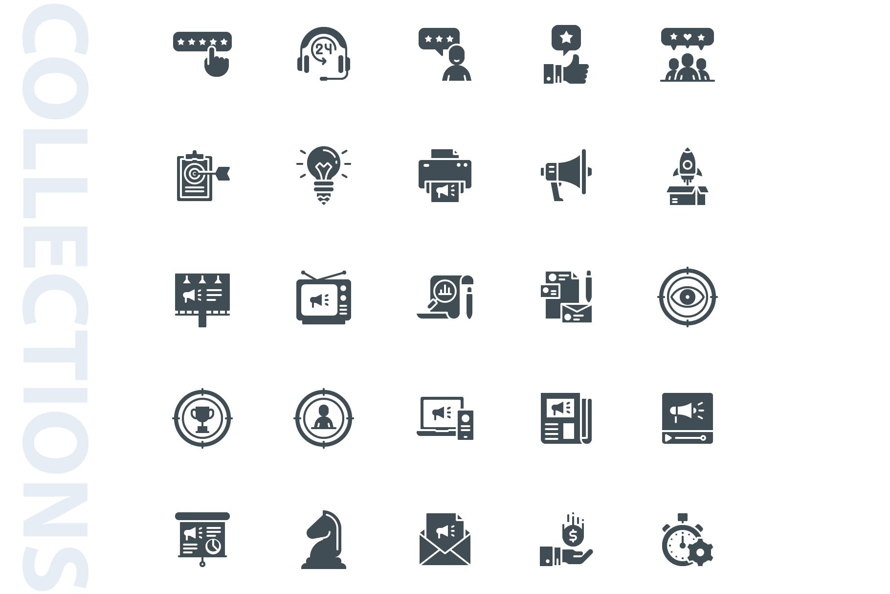 25枚市场营销主题符号非凡图库精选图标 Marketing Glyph Icons插图(3)