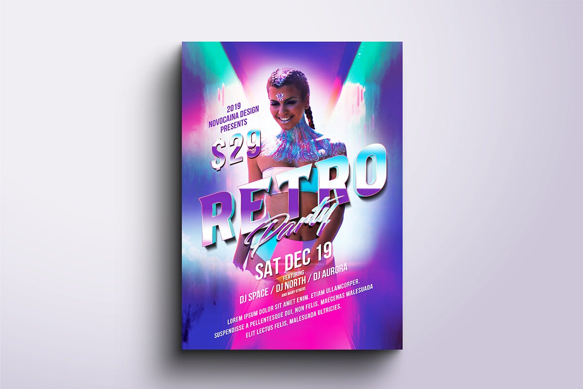 DJ/舞厅/音乐活动海报PSD素材普贤居精选模板合集v3 Event Party Posters & Flyers Bundle V3插图(1)