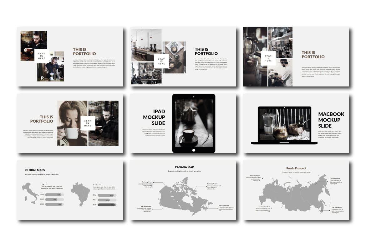 咖啡品牌/咖啡店策划方案16设计素材网精选PPT模板 Coffee | Powerpoint Template插图(4)