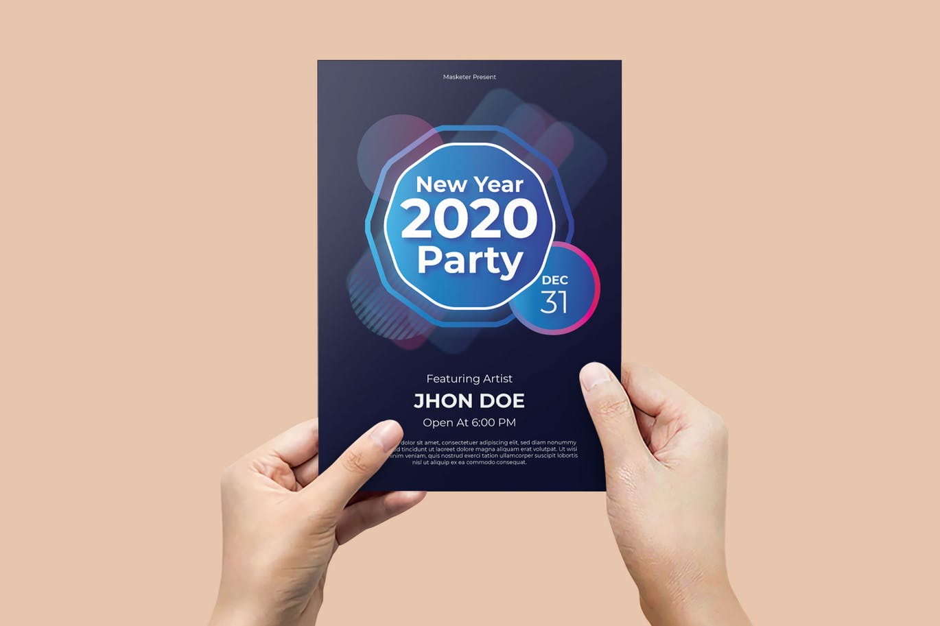 2020年新年主题艺术活动传单设计模板 New Years Flyer Layout插图