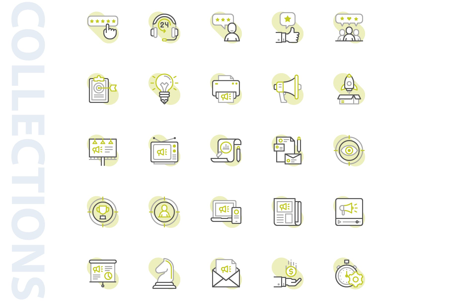 25枚市场营销主题矢量阴影16图库精选图标 Marketing Shape Icons插图(3)