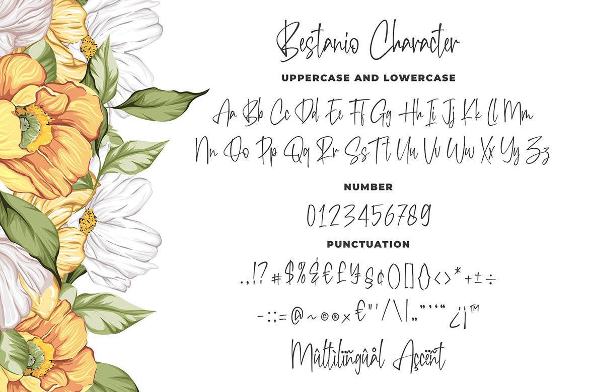 性感时尚英文签名字体16设计素材网精选 Bestanio – Sexy Signature Font插图(4)