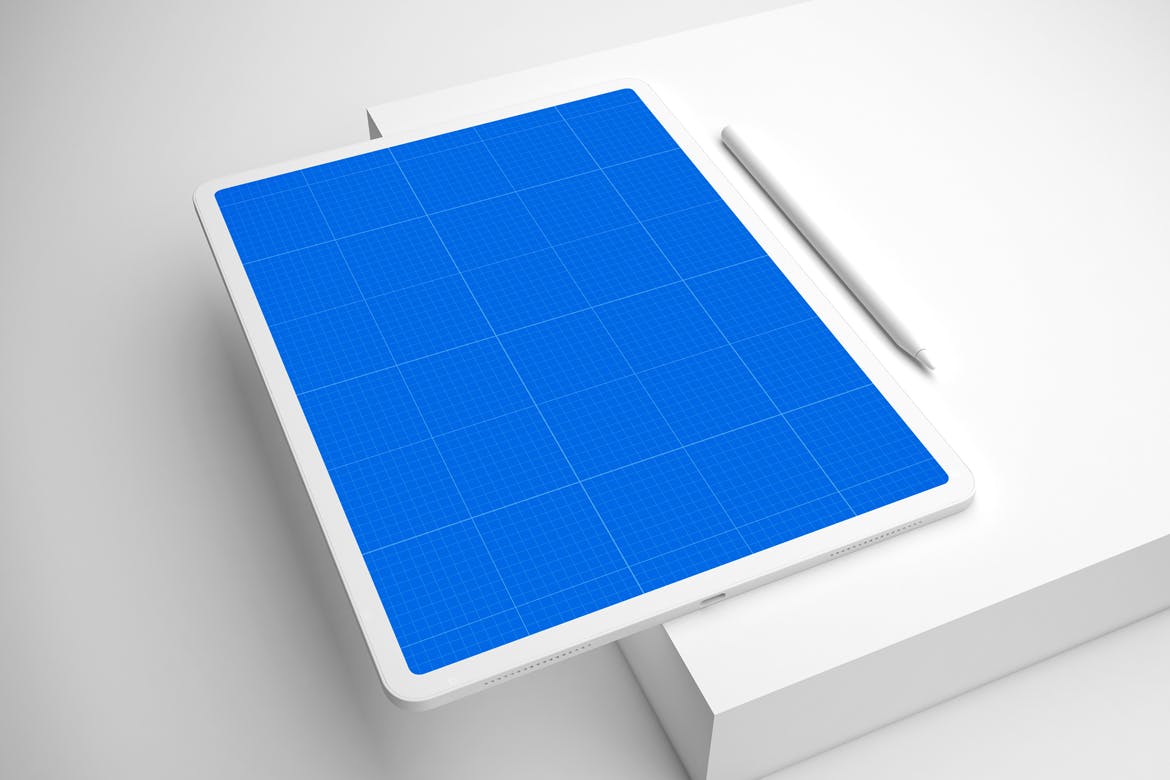简约风格背景iPad Pro平板电脑普贤居精选样机模板v2 Clean iPad Pro V.2 Mockup插图(8)
