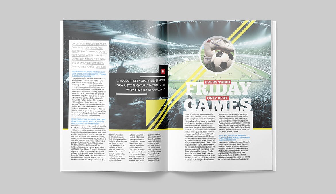 体育赛事16设计网精选杂志排版设计模板 Magazine Template插图(9)