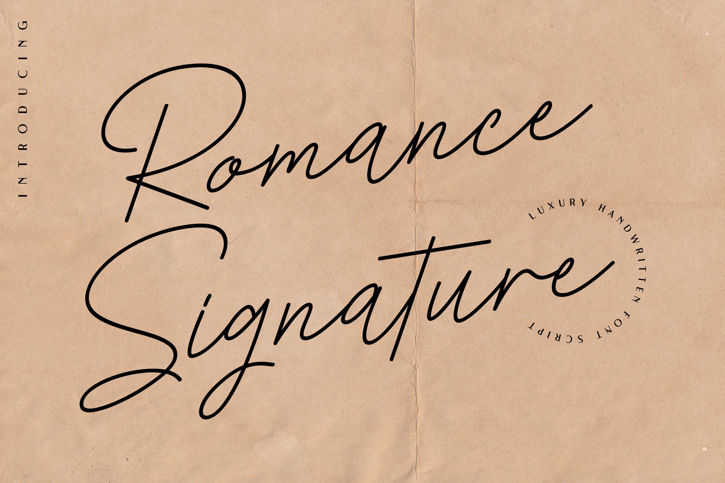 浪漫主义风格女性钢笔签名英文字体亿图网易图库精选 Romance Signature – Beauty Signature Font插图