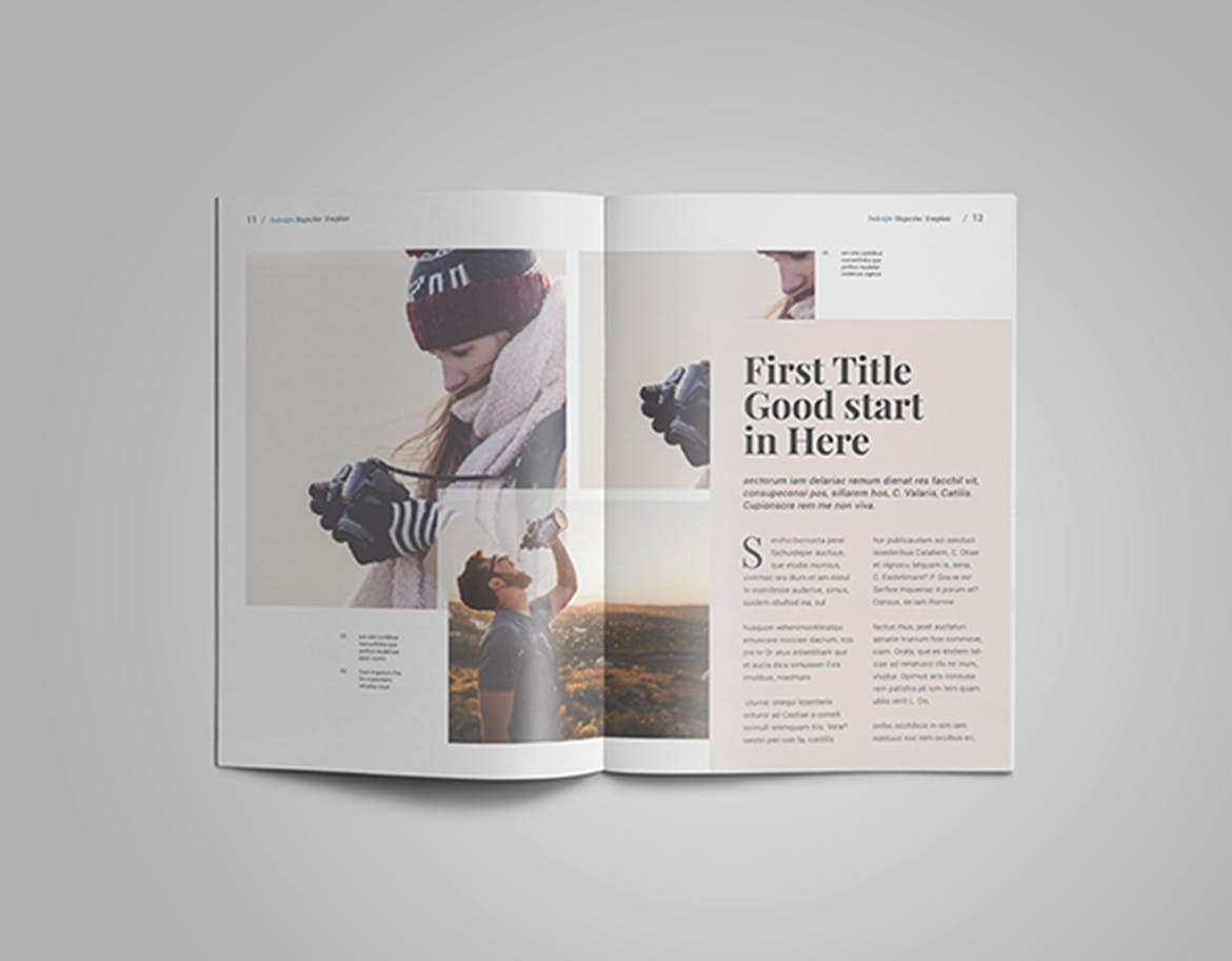 高端旅行/摄影主题16设计网精选杂志版式设计InDesign模板 InDesign Magazine Template插图(6)
