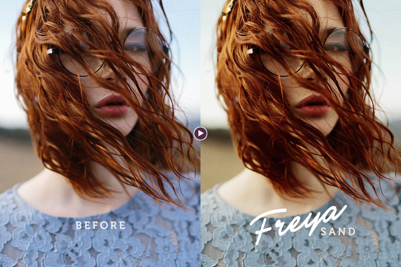 无损色调&柔和哑光效果肖像照片修图PS美颜动作 Freya Portrait Action for Photoshop插图(4)