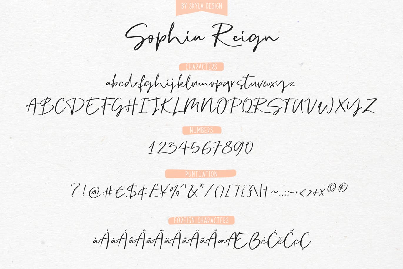 英文钢笔签名字体16素材精选&大写字母正楷字体16素材精选二重奏 Sophia Reign signature font duo插图(10)