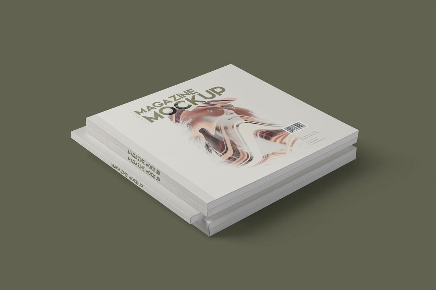 方形杂志印刷效果图样机16设计网精选PSD模板 Square Magazine Mockup Set插图(4)
