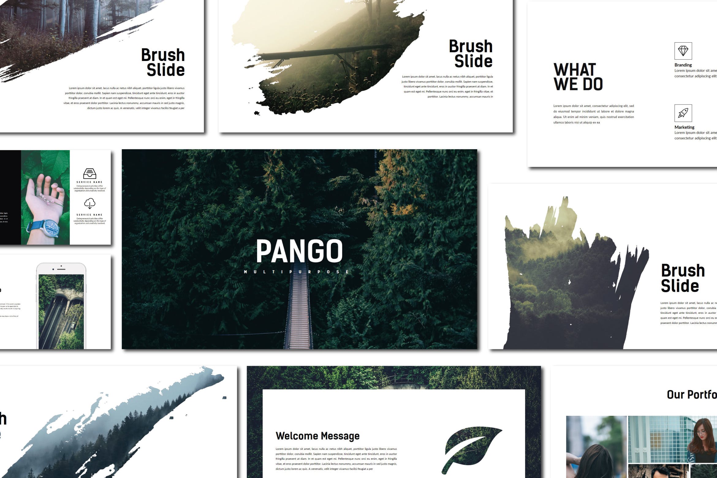 创意摄影/设计/策划工作室16图库精选PPT模板 Pango | Powerpoint Template插图