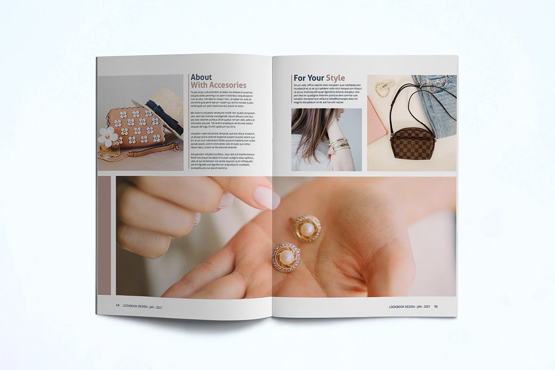 时装订货画册/新品上市产品素材库精选目录设计模板v4 Lookbook Template插图(11)
