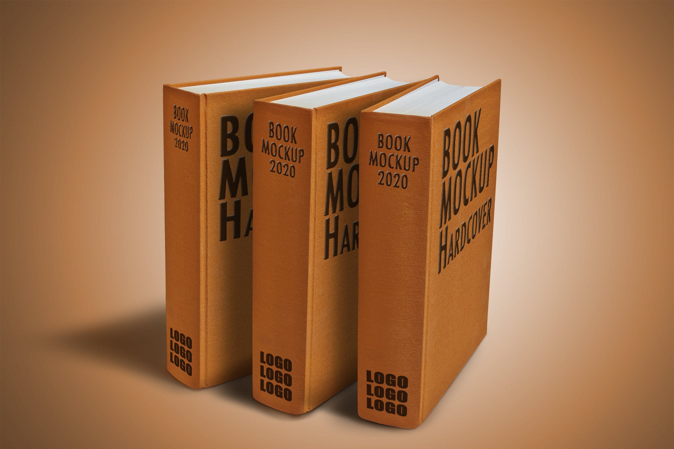 立放式精装硬封图书外观设计效果图样机素材中国精选 Hardcover_Book_Mockup插图