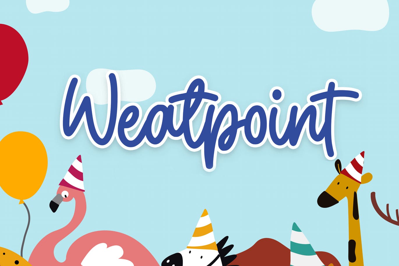 儿童主题设计创意英文手写字体素材天下精选 Weatpoint – Playful Script Font插图