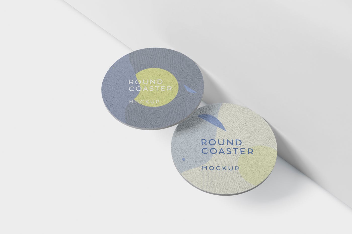 圆形杯垫图案设计效果图16设计网精选 Round Coaster Mock-Up – Medium Size插图(4)