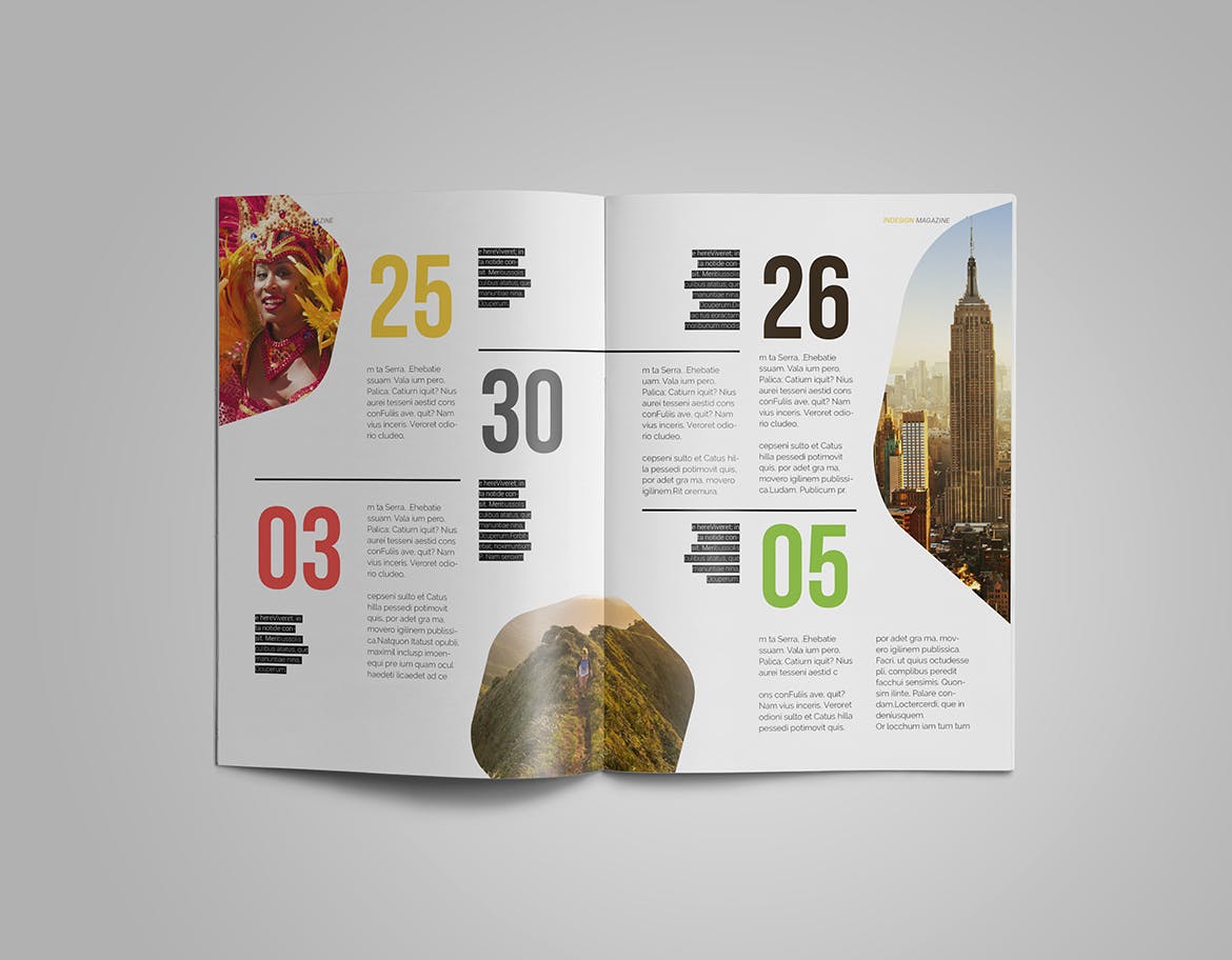 潮流时尚16设计网精选杂志排版设计InDesign模板 InDesign Magazine Template插图(7)