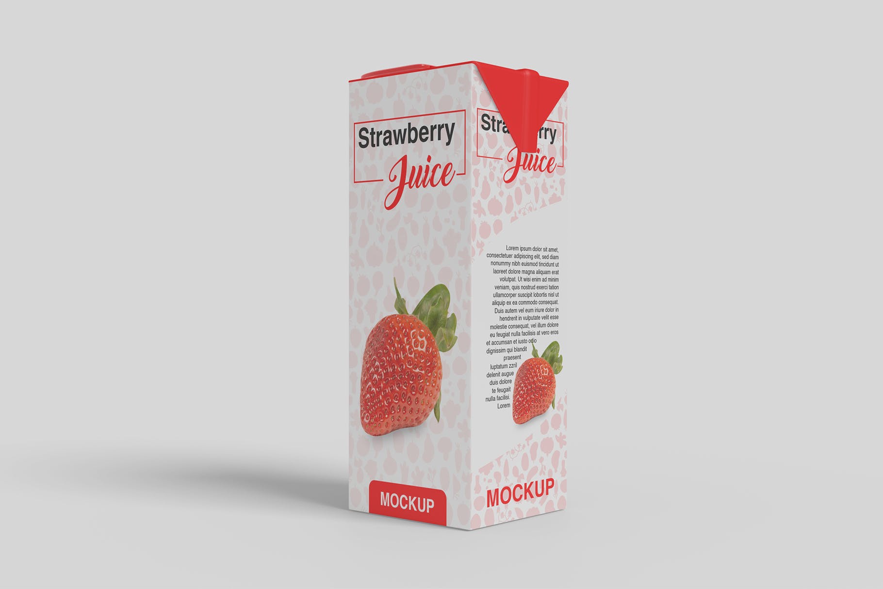 果汁盒包装外观设计素材中国精选模板 Juice Box Mockup插图(2)