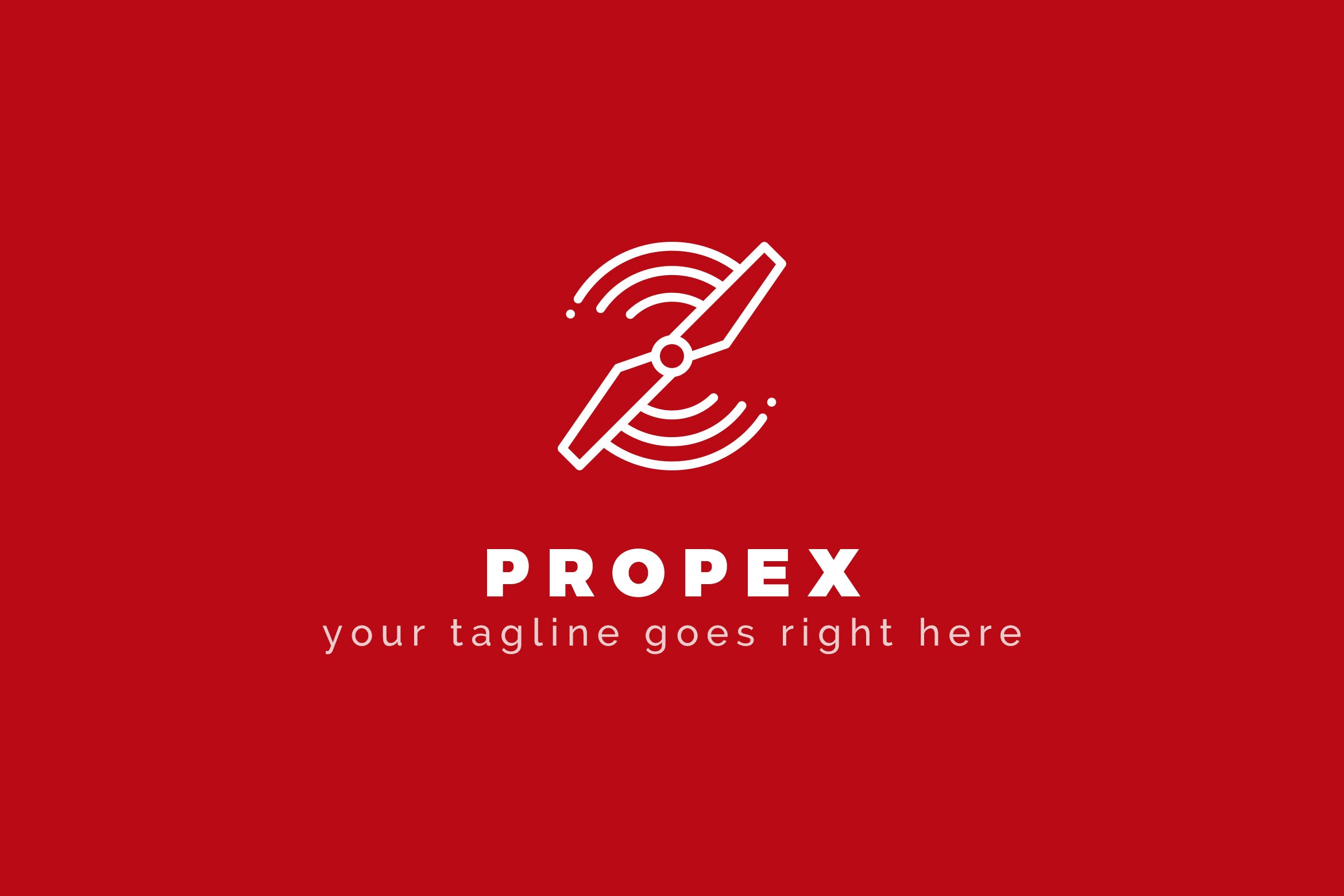 无人机品牌旋转几何图形抽象Logo模板 Propex – Abstract Logo Template插图