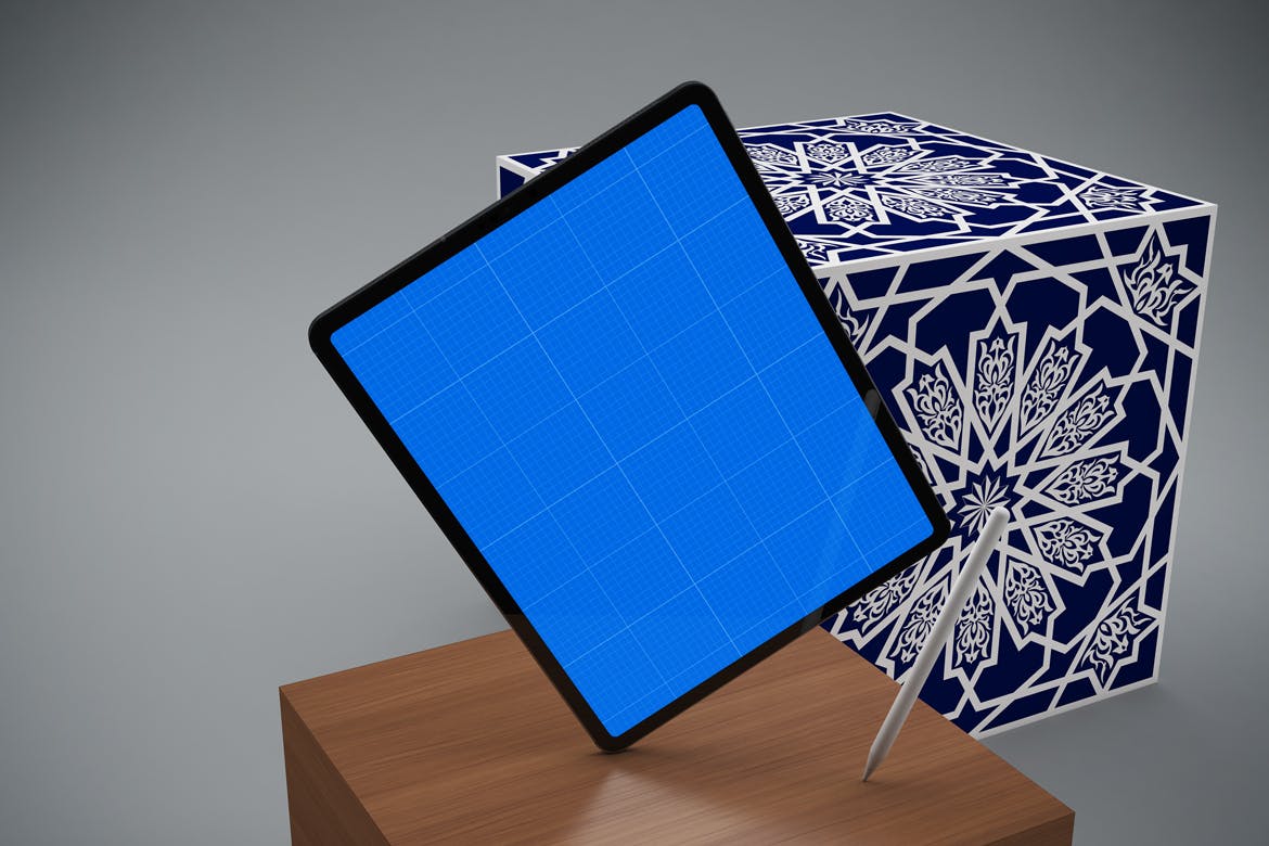 iPad Pro平板电脑UI设计图多角度演示16设计网精选样机模板 Arabic iPad Pro Mockup插图(12)