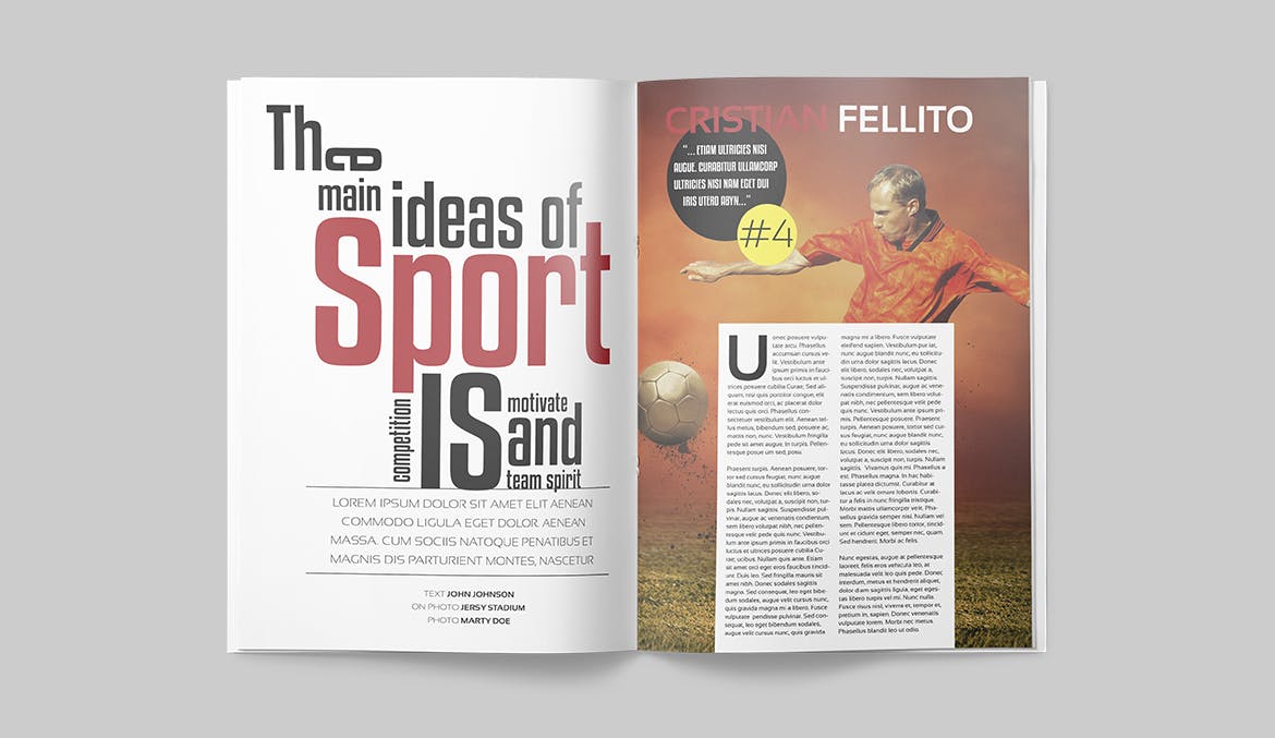 NBA篮球赛事普贤居精选杂志版式设计模板 Magazine Template插图(10)