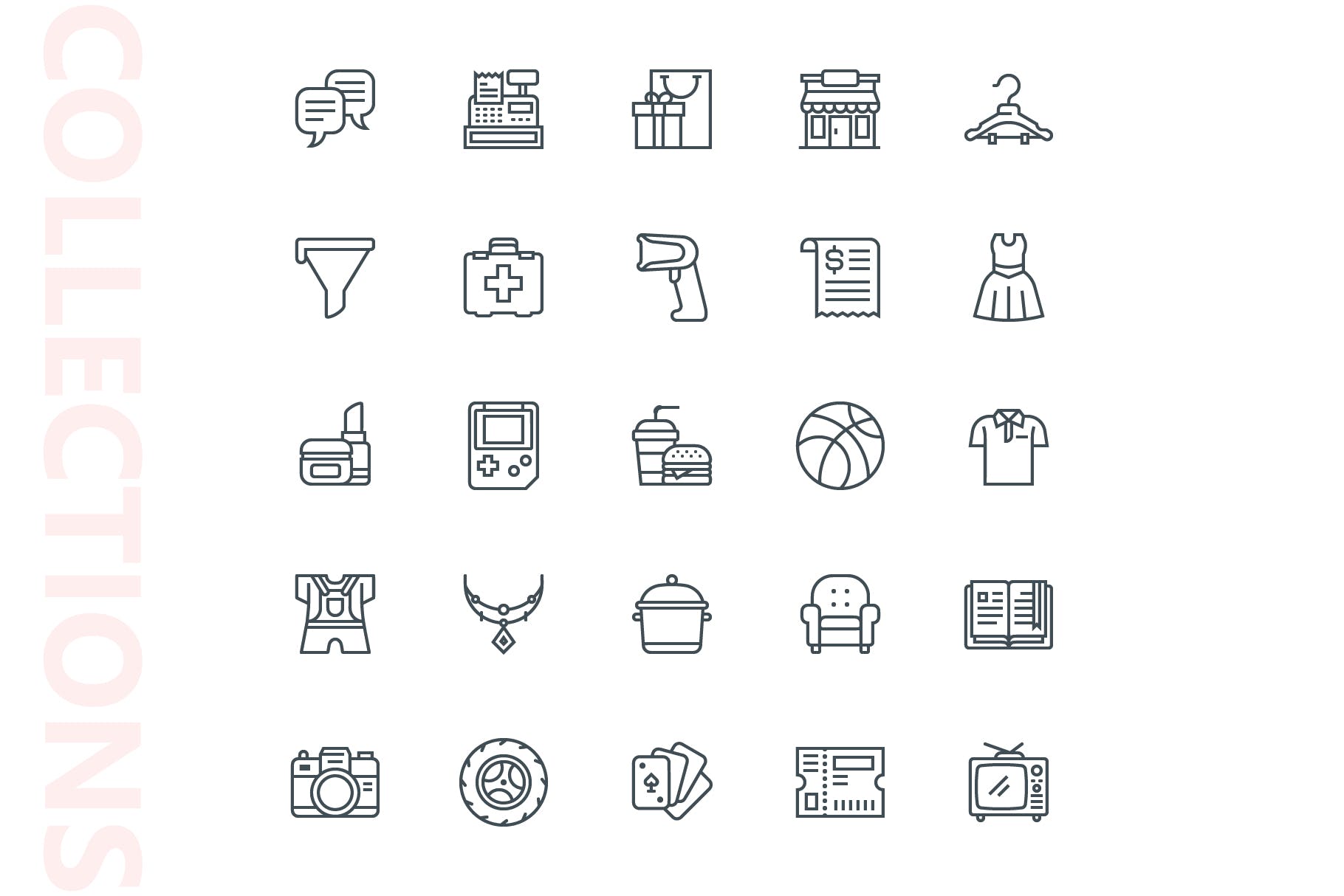 25枚网上购物电子商务矢量线性16素材精选图标v2 Shopping E-Commerce Line Icons插图(3)