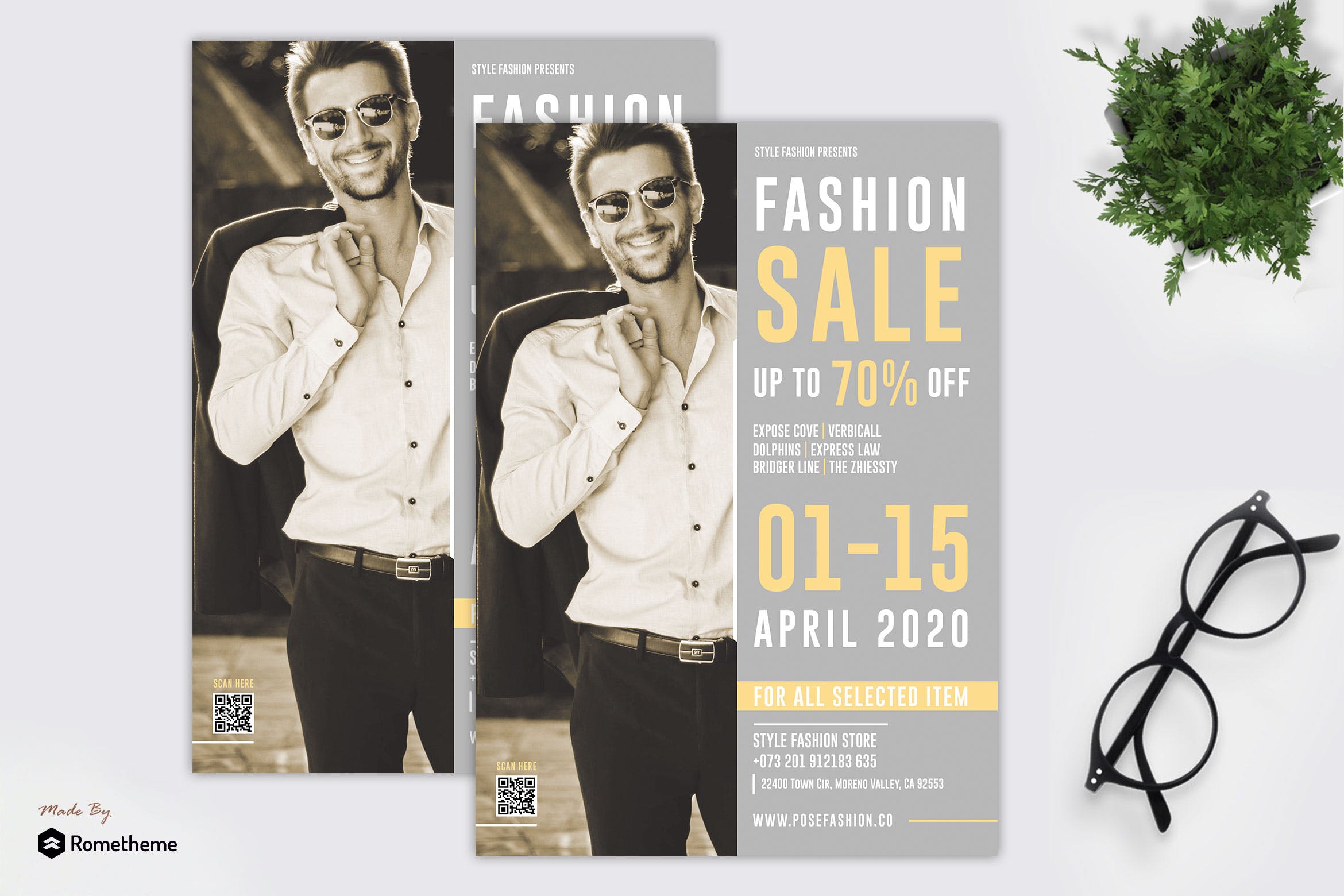 时尚服装品牌促销广告传单模板 Style – Fashion Sale Flyer RY插图