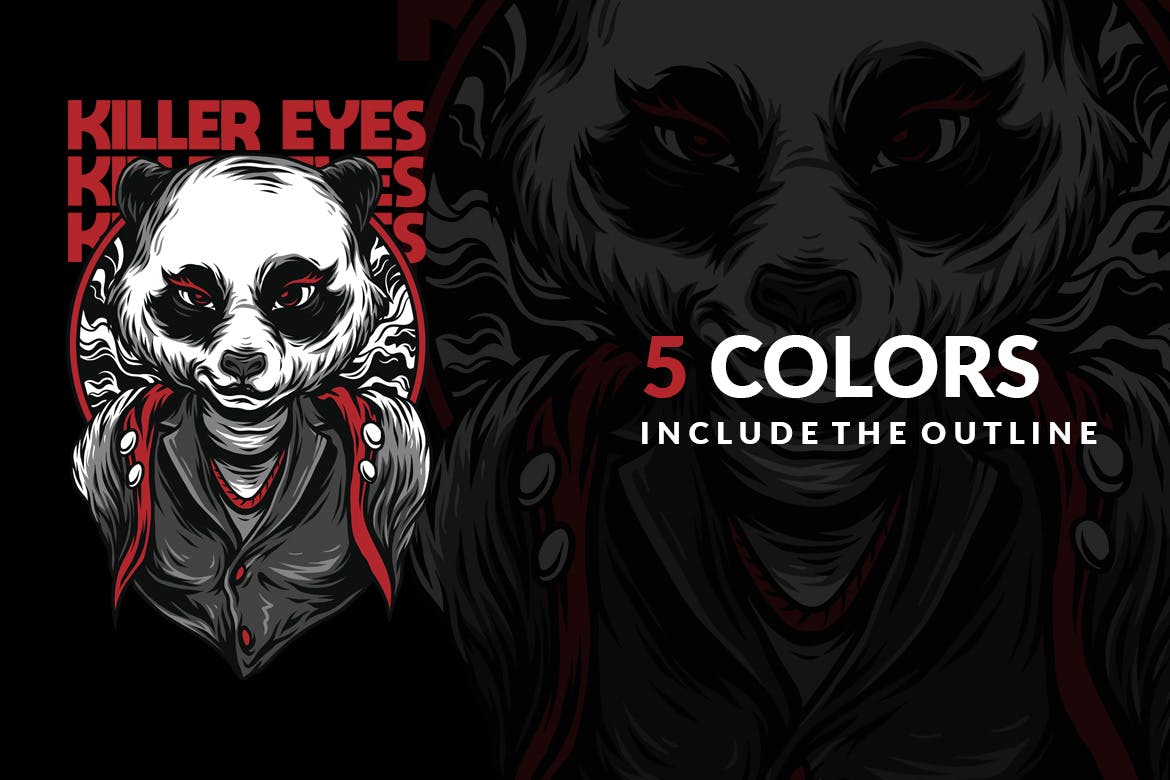 致命之眼睛潮牌T恤印花图案素材库精选设计素材 Killer Eyes插图(3)