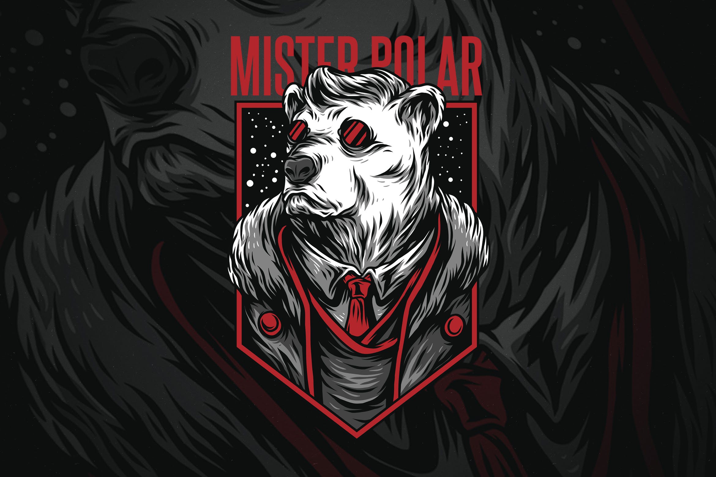 极地先生潮牌T恤印花图案素材库精选设计素材 Mister Polar插图